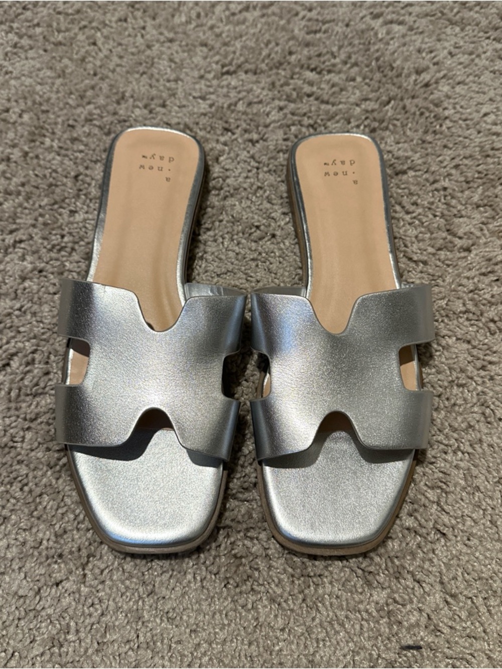 a new day Silver Metallic Sandals
